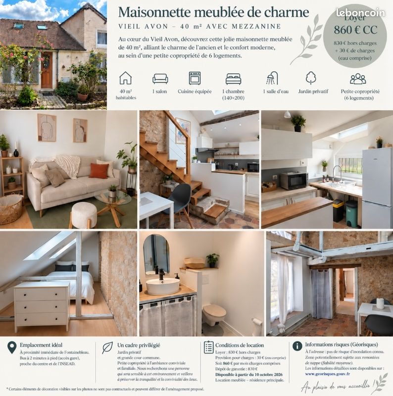 Maison à louer, 40m², Avon