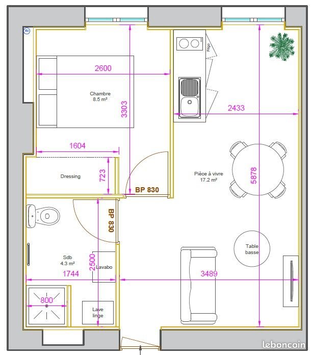 Appartement à louer, 30m², Saint-Étienne