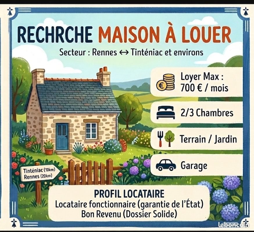 Maison à louer, 100m², Tinténiac