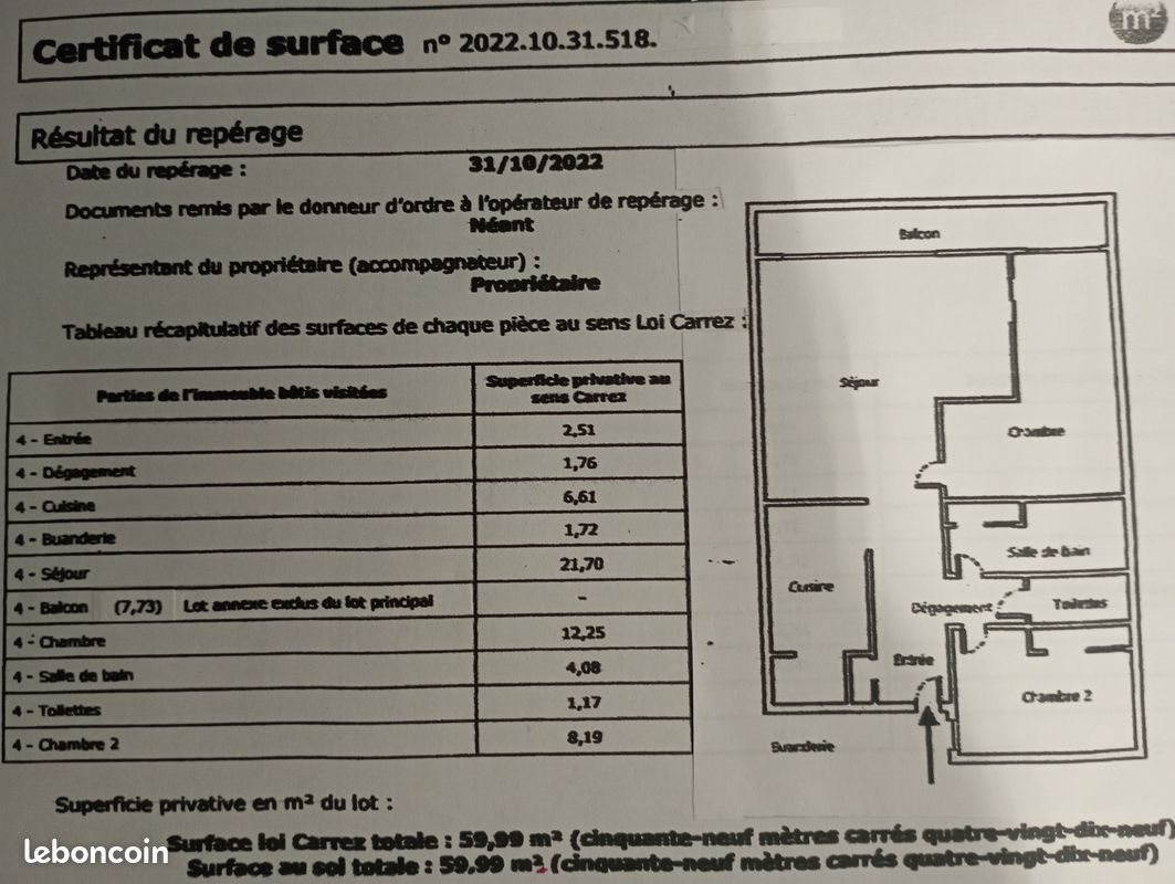 Appartement à louer, 60m², Nantes