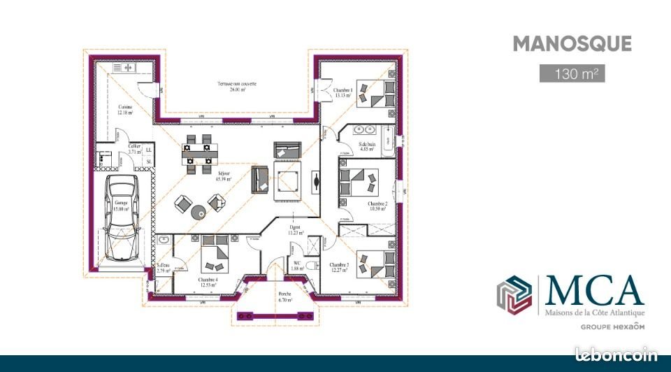 Maison à vendre, 95m², Léognan