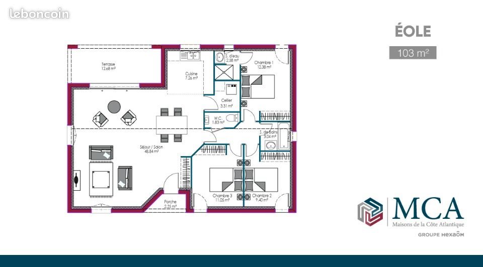 Maison à vendre, 103m², Carcans