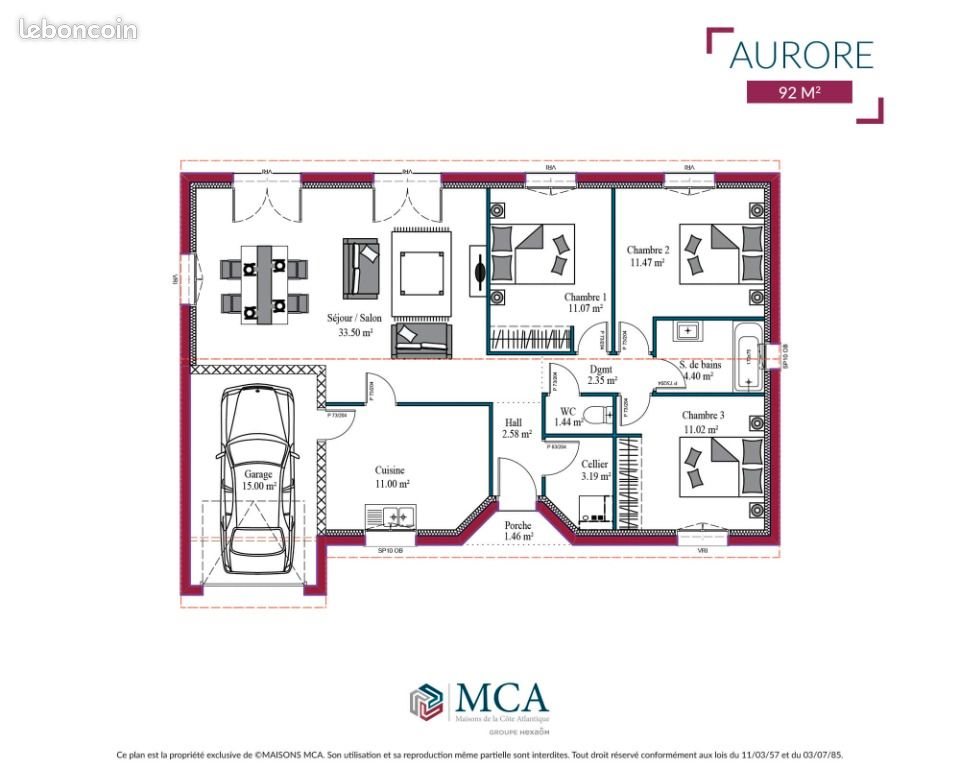 Maison à vendre, 90m², Salles