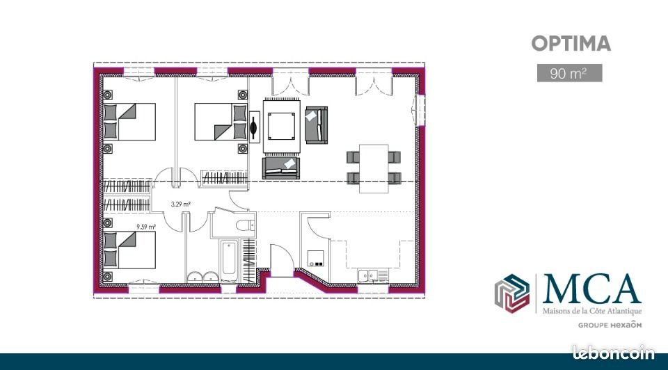 Maison à vendre, 65m², Béguey