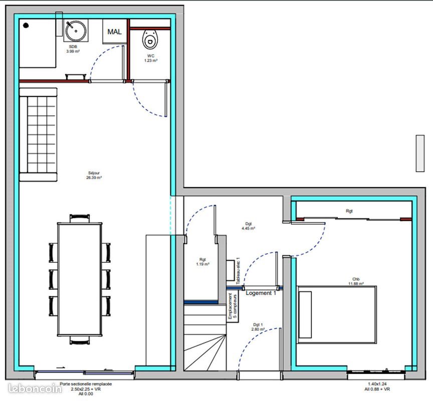 Appartement à vendre, 53m², Frasne