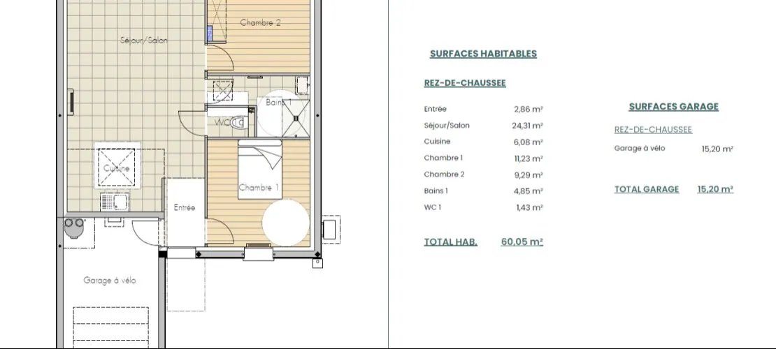 Maison à vendre, 60m², Beauvoir-sur-Mer