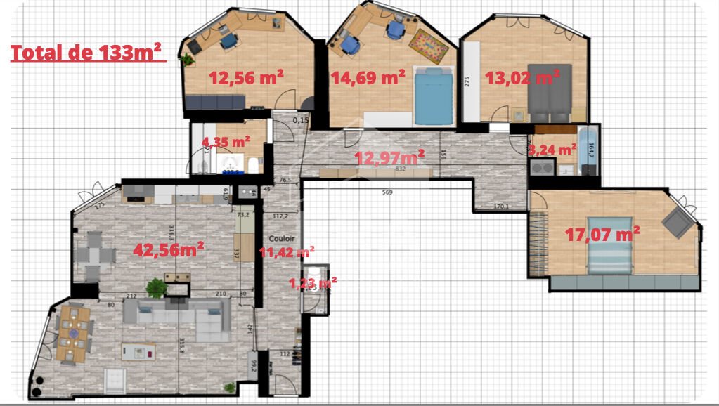 Appartement à vendre, 133m², Dunkerque