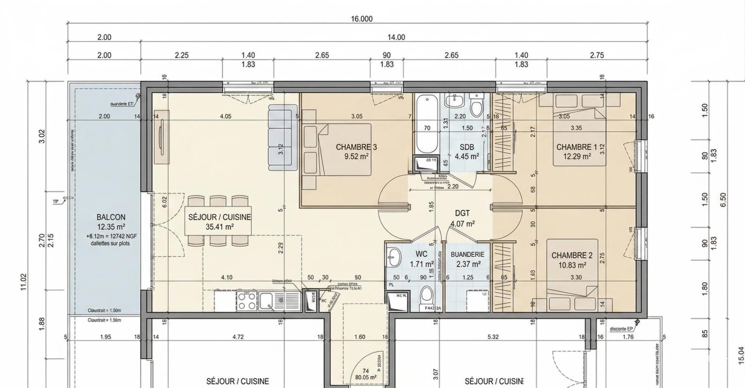 Appartement à vendre, 85m², Vénissieux
