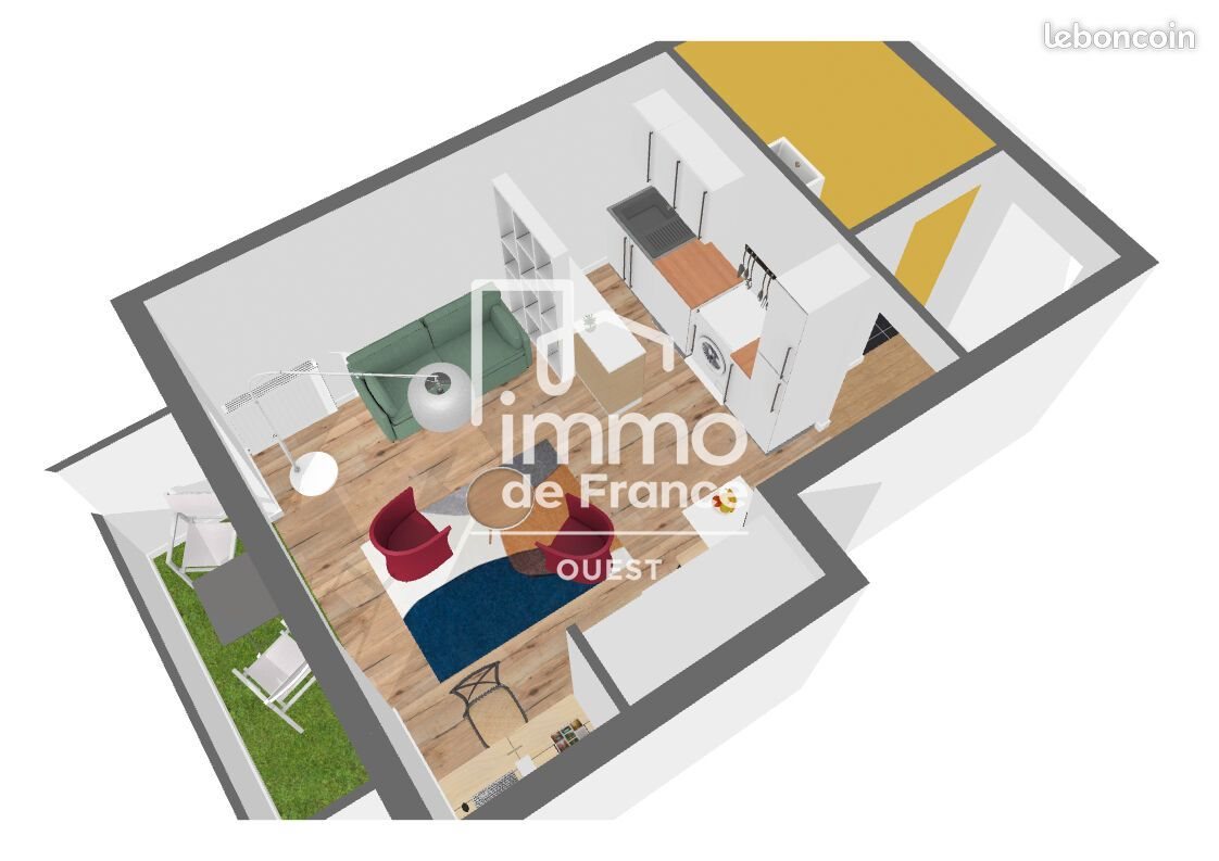 Appartement à louer, 23m², Angers
