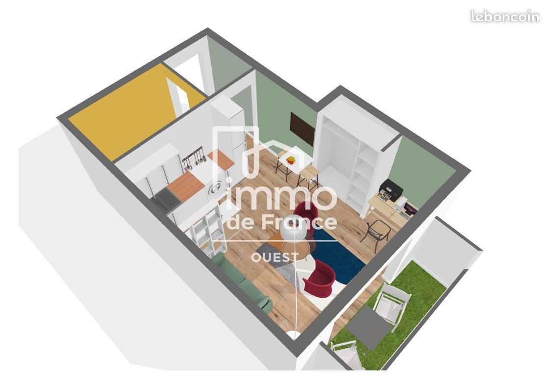 Appartement à louer, 23m², Angers