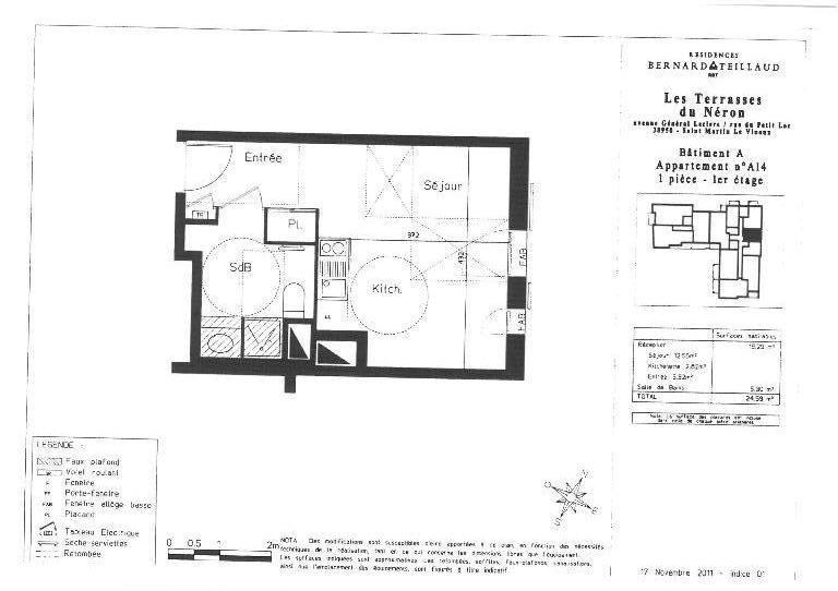 Appartement à louer, 25m², Saint-Martin-le-Vinoux