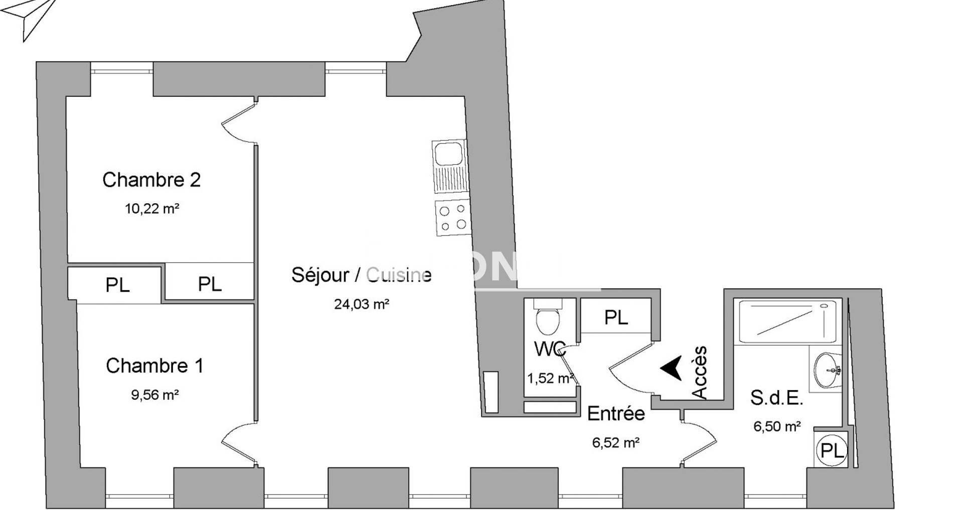 Appartement à louer, 56m², Narbonne