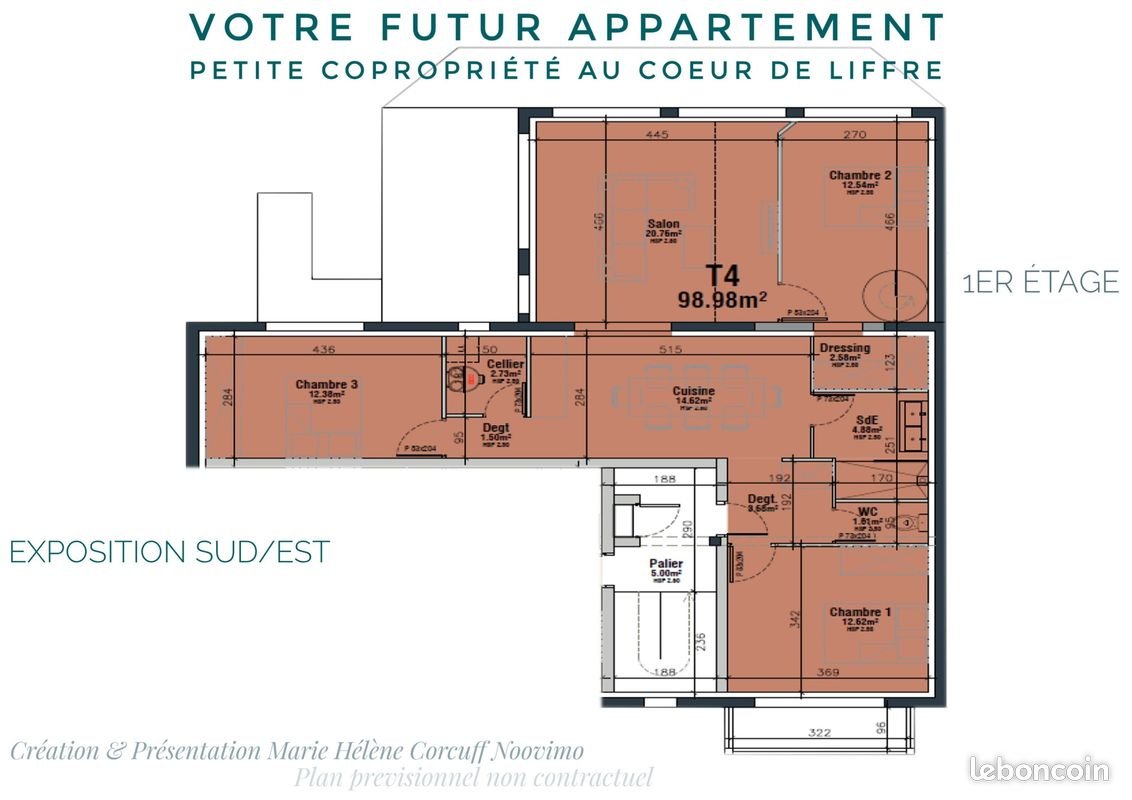 Appartement à vendre, 98m², Liffré