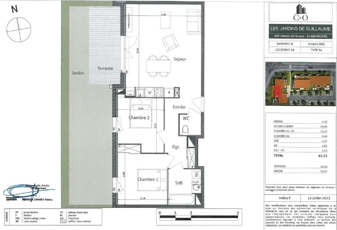 Appartement à louer, 65m², Eaunes