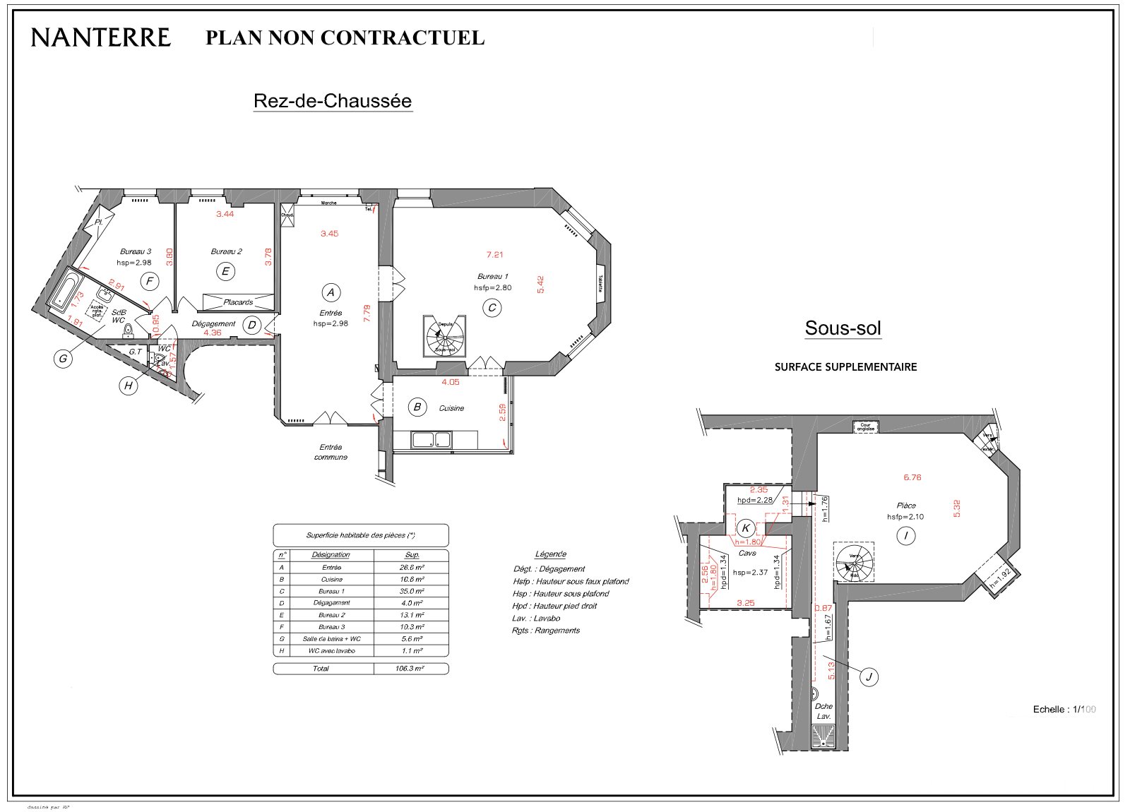 Appartement à vendre, 106m², Nanterre
