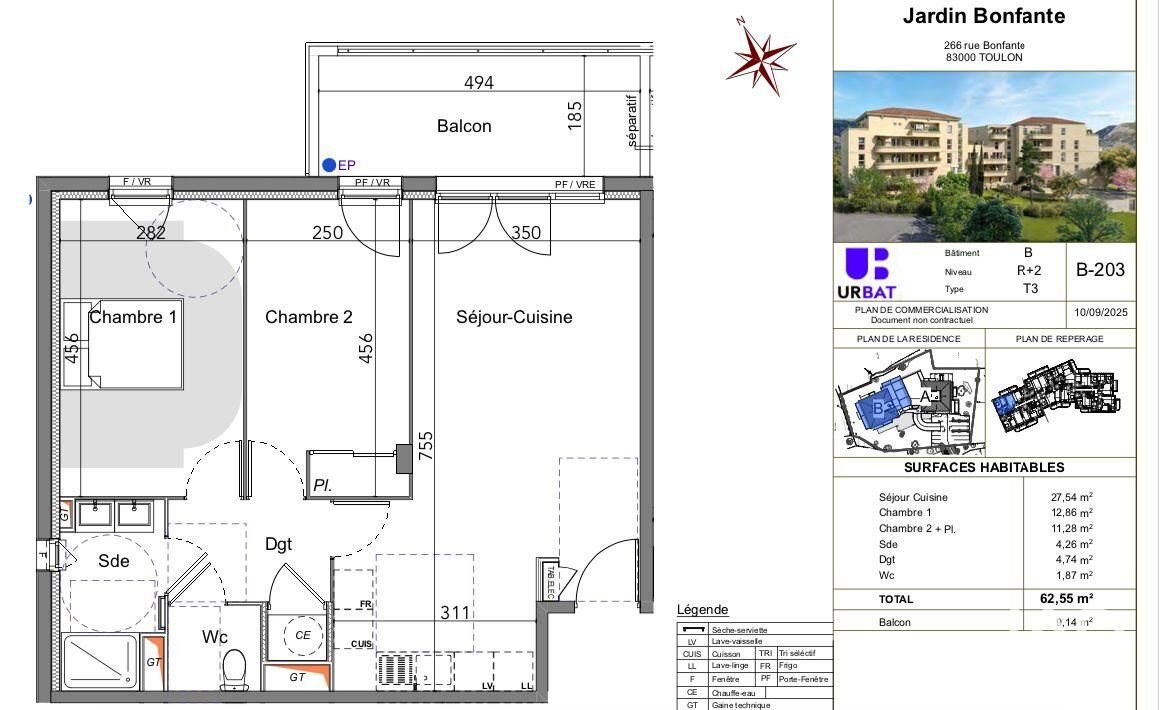 Appartement à vendre, 62m², Toulon