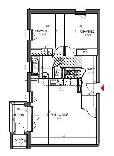 Appartement à vendre, 64m², La Roche-sur-Yon
