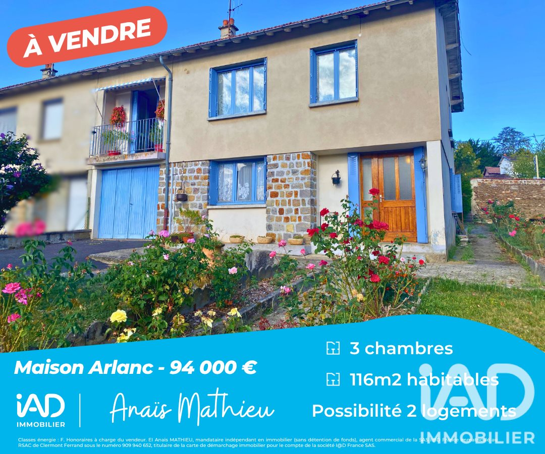 Maison à vendre, 116m², Arlanc