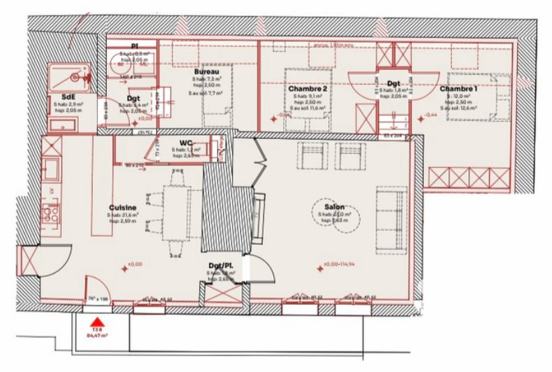 Appartement à vendre, 84m², Sainte-Savine