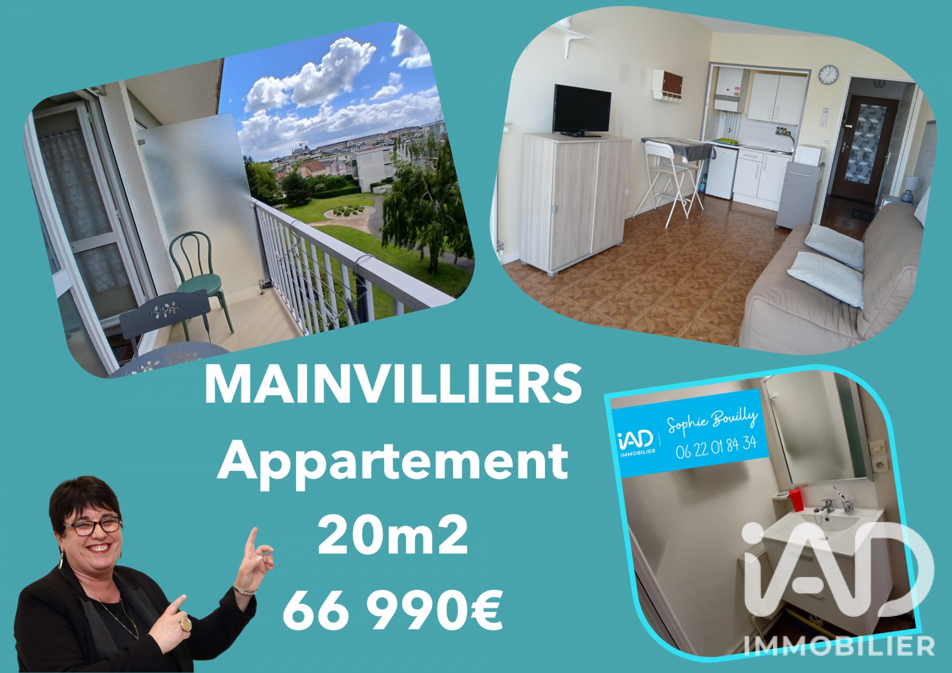 Appartement à vendre, 19m², Mainvilliers