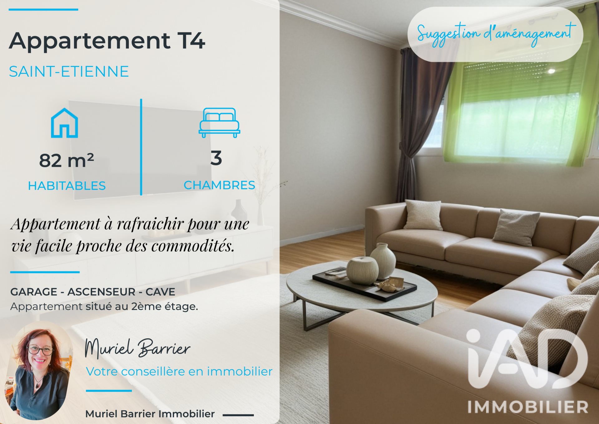 Appartement à vendre, 82m², Saint-Etienne