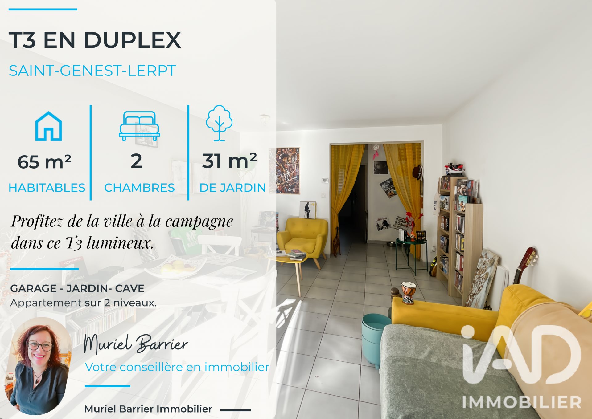 Appartement à vendre, 65m², Saint-Genest-Lerpt