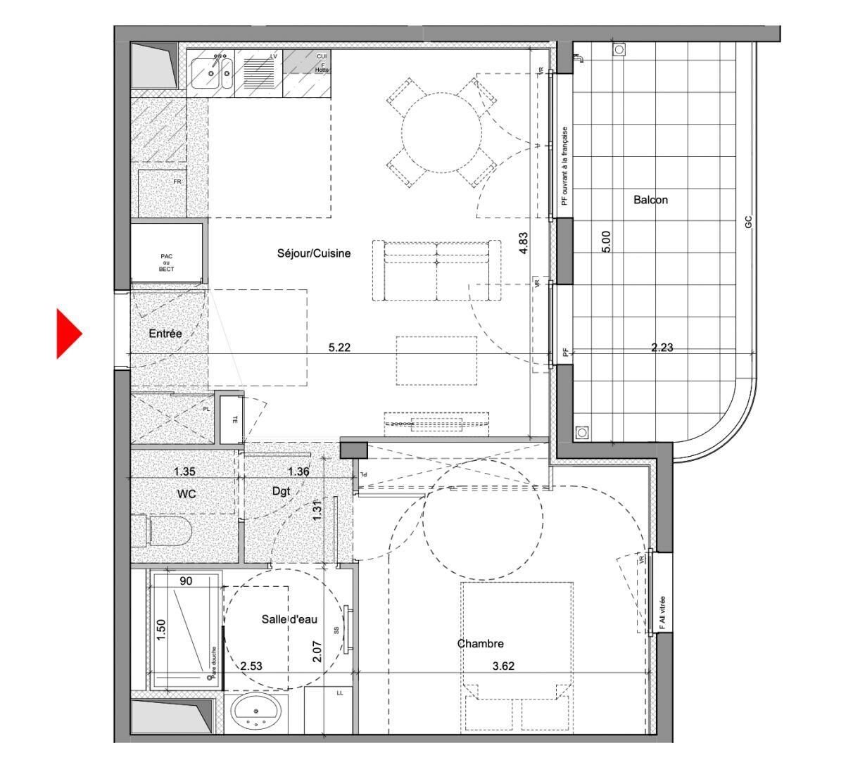Appartement à vendre, 46m², Monteux
