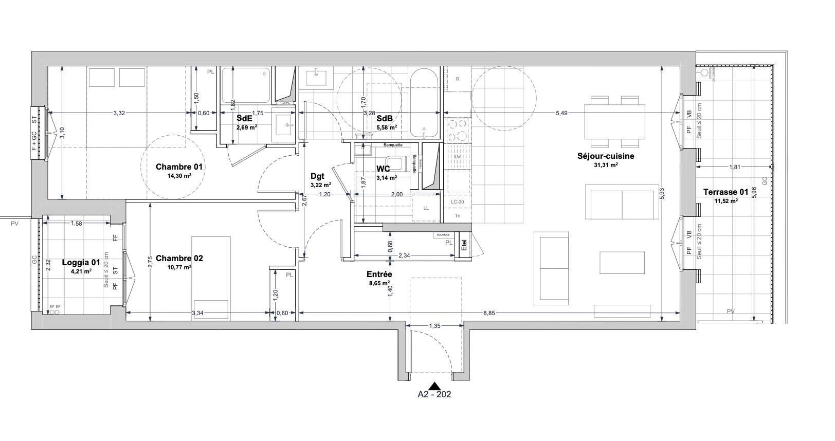 Appartement à vendre, 79m², La Rochelle