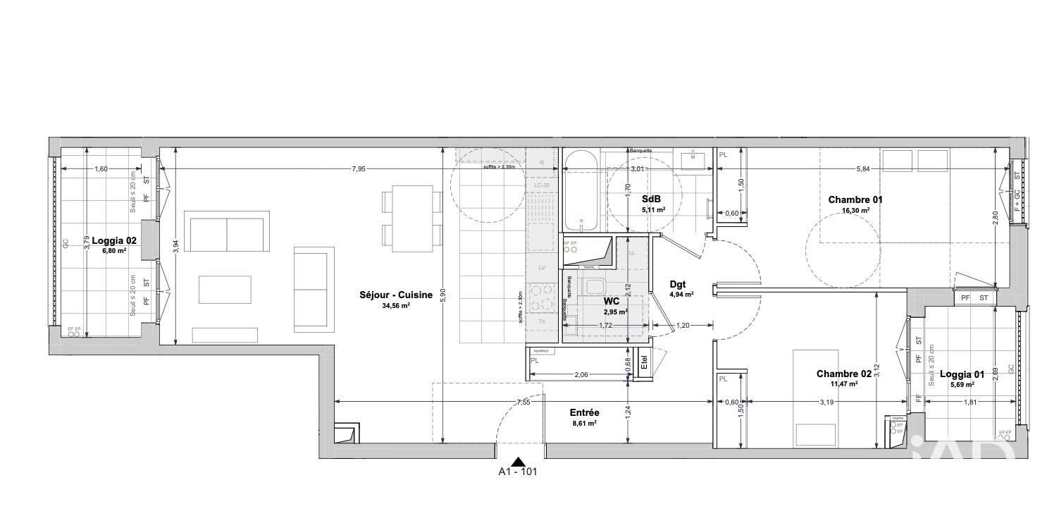 Appartement à vendre, 83m², La Rochelle