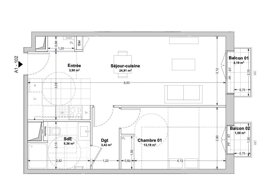 Appartement à vendre, 50m², La Rochelle