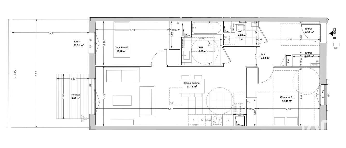 Appartement à vendre, 69m², La Rochelle