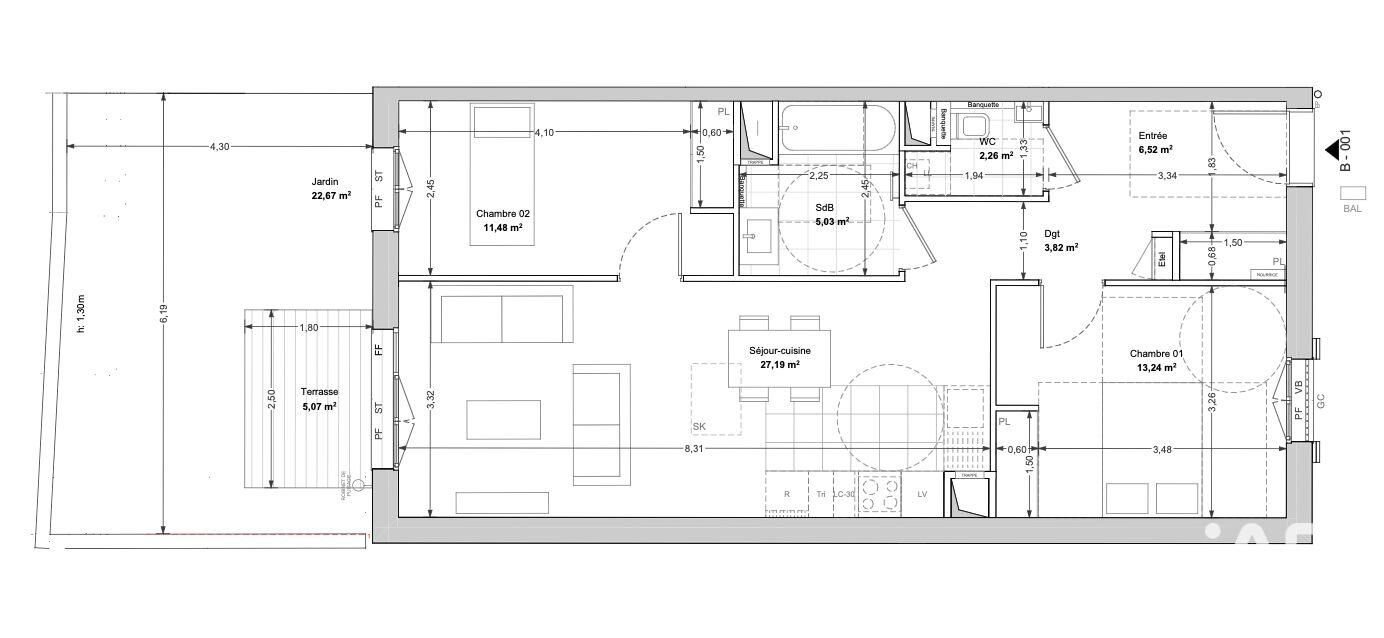 Appartement à vendre, 69m², La Rochelle