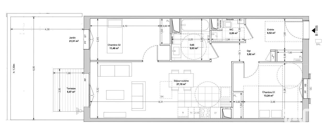 Appartement à vendre, 69m², La Rochelle