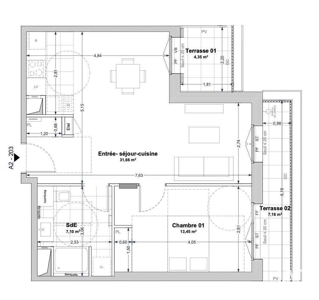 Appartement à vendre, 52m², La Rochelle