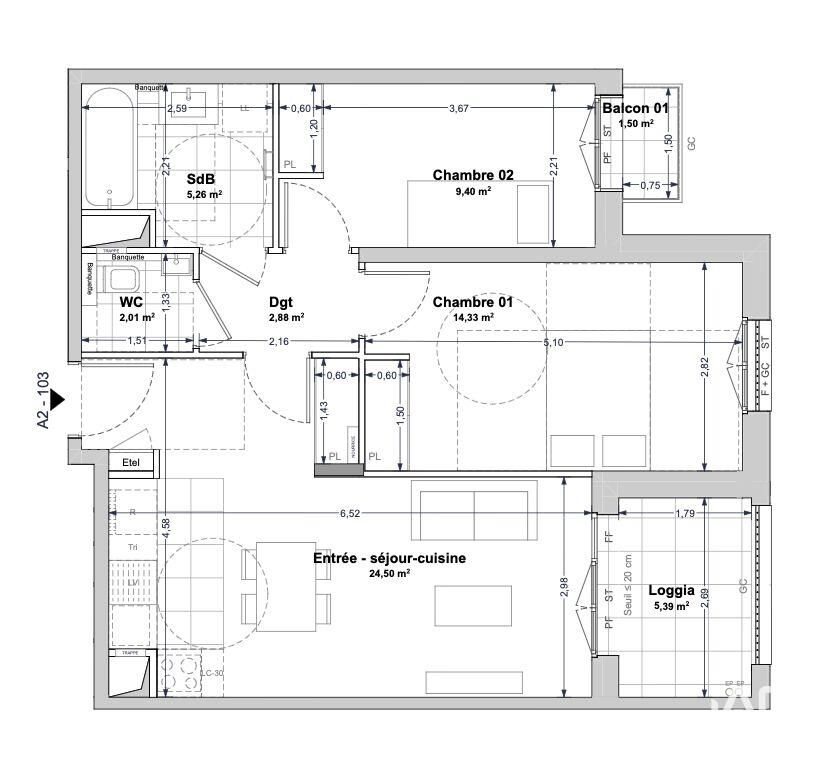 Appartement à vendre, 58m², La Rochelle