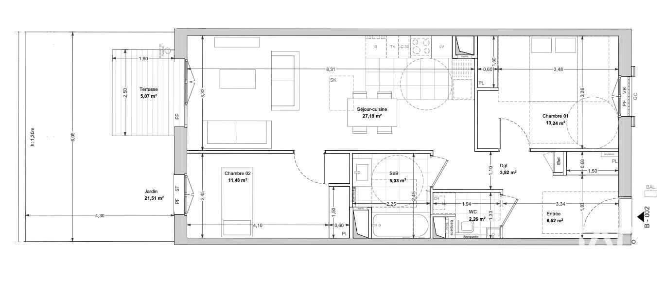 Appartement à vendre, 69m², La Rochelle