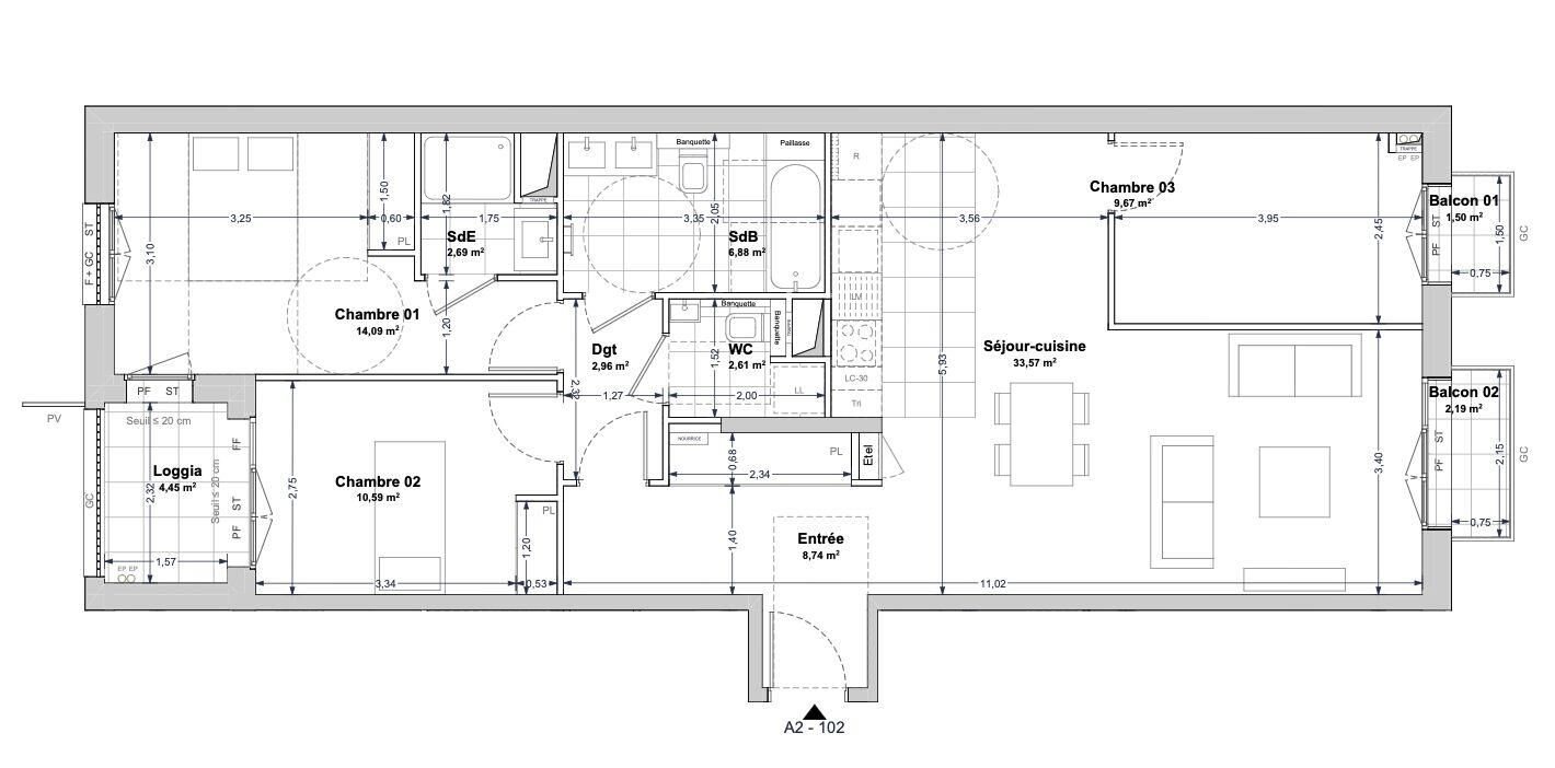 Appartement à vendre, 92m², La Rochelle