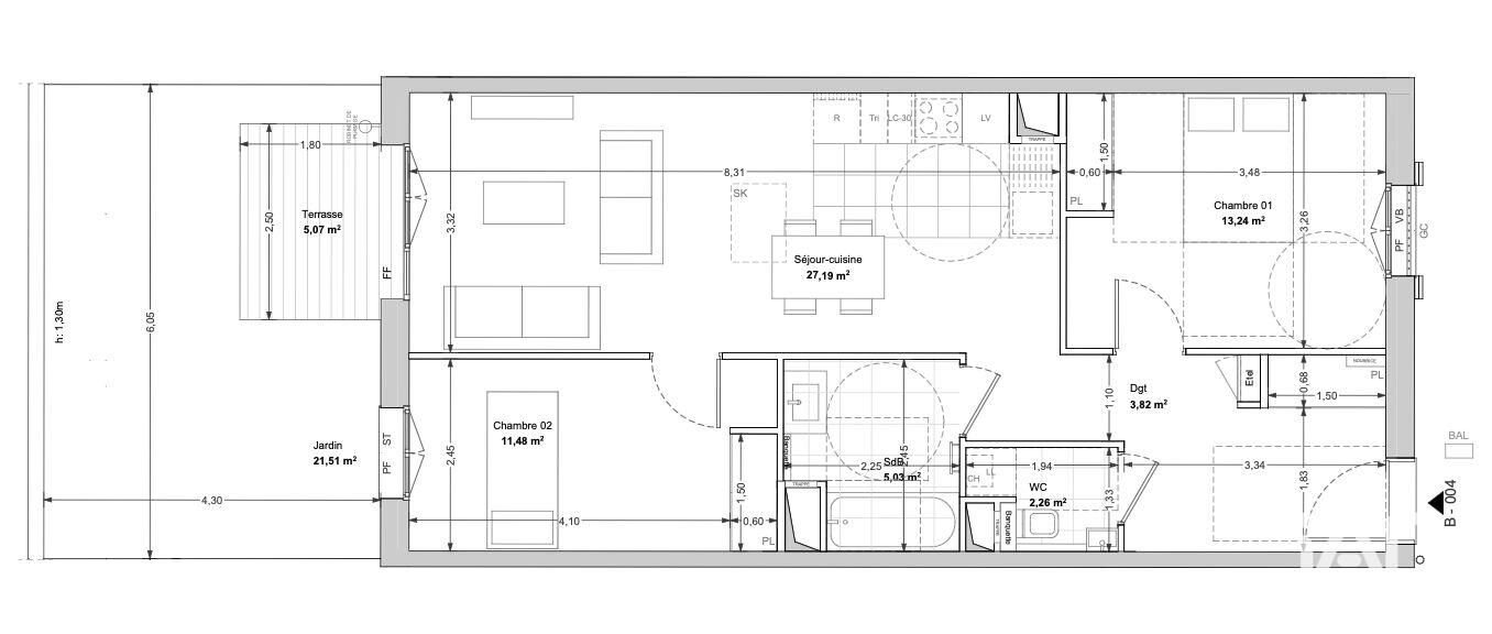 Appartement à vendre, 69m², La Rochelle