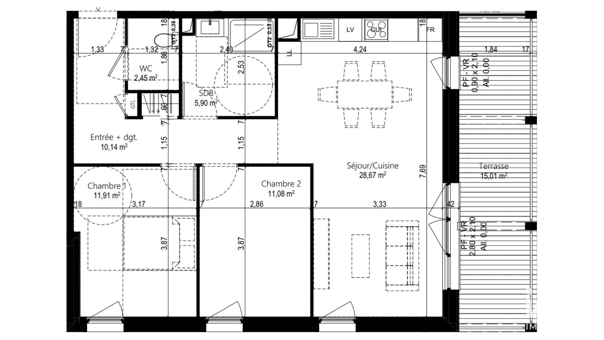 Appartement à vendre, 70m², Beaumont