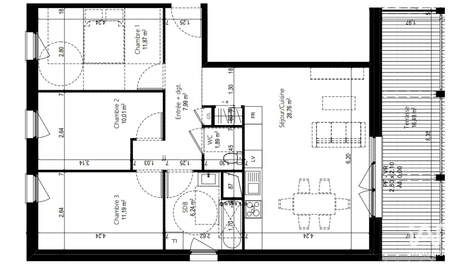 Appartement à vendre, 78m², Beaumont
