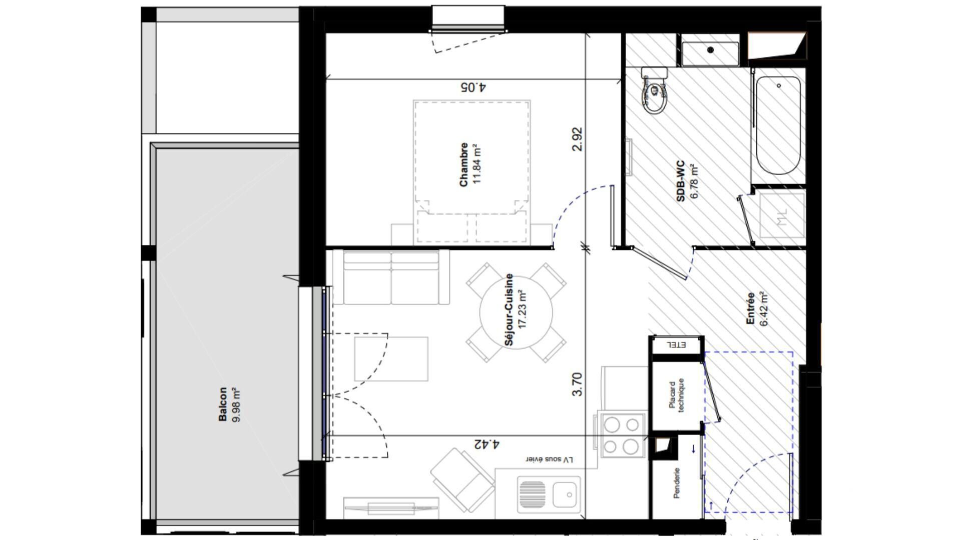 Appartement à vendre, 42m², Tullins