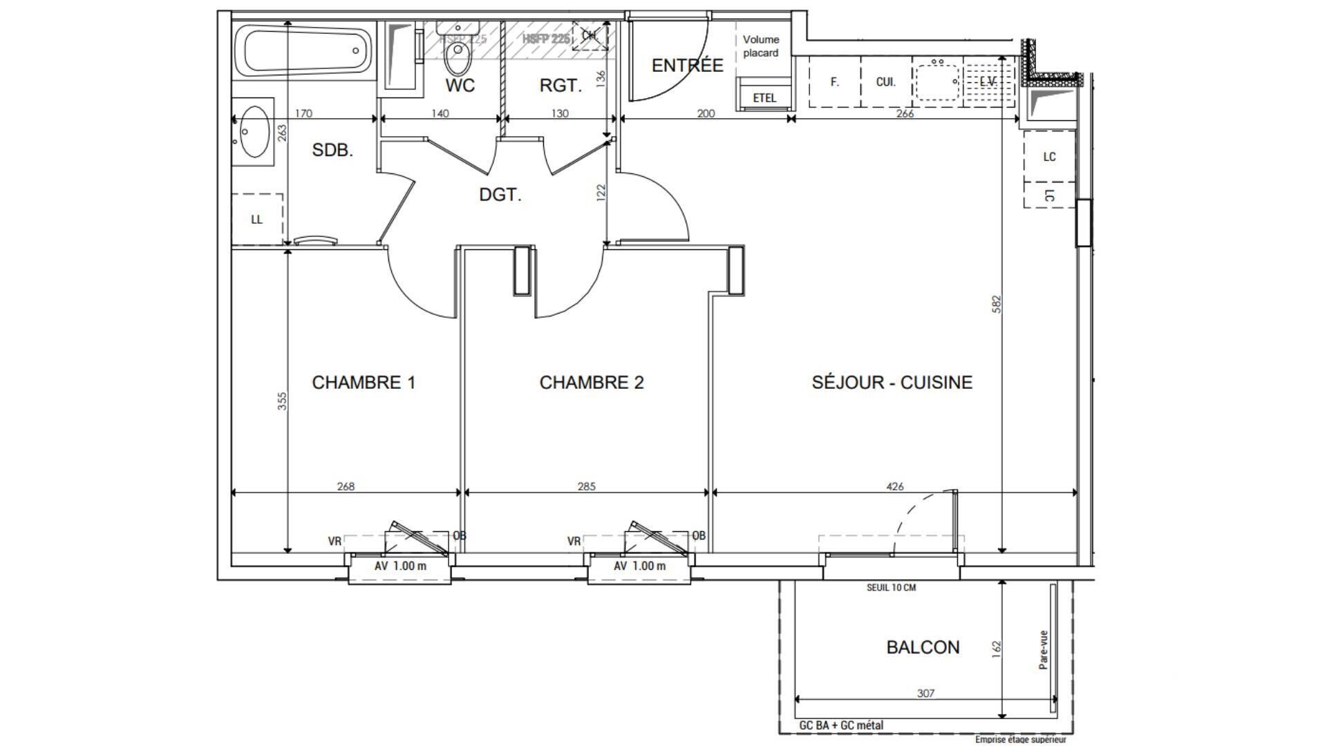 Appartement à vendre, 57m², Vichy