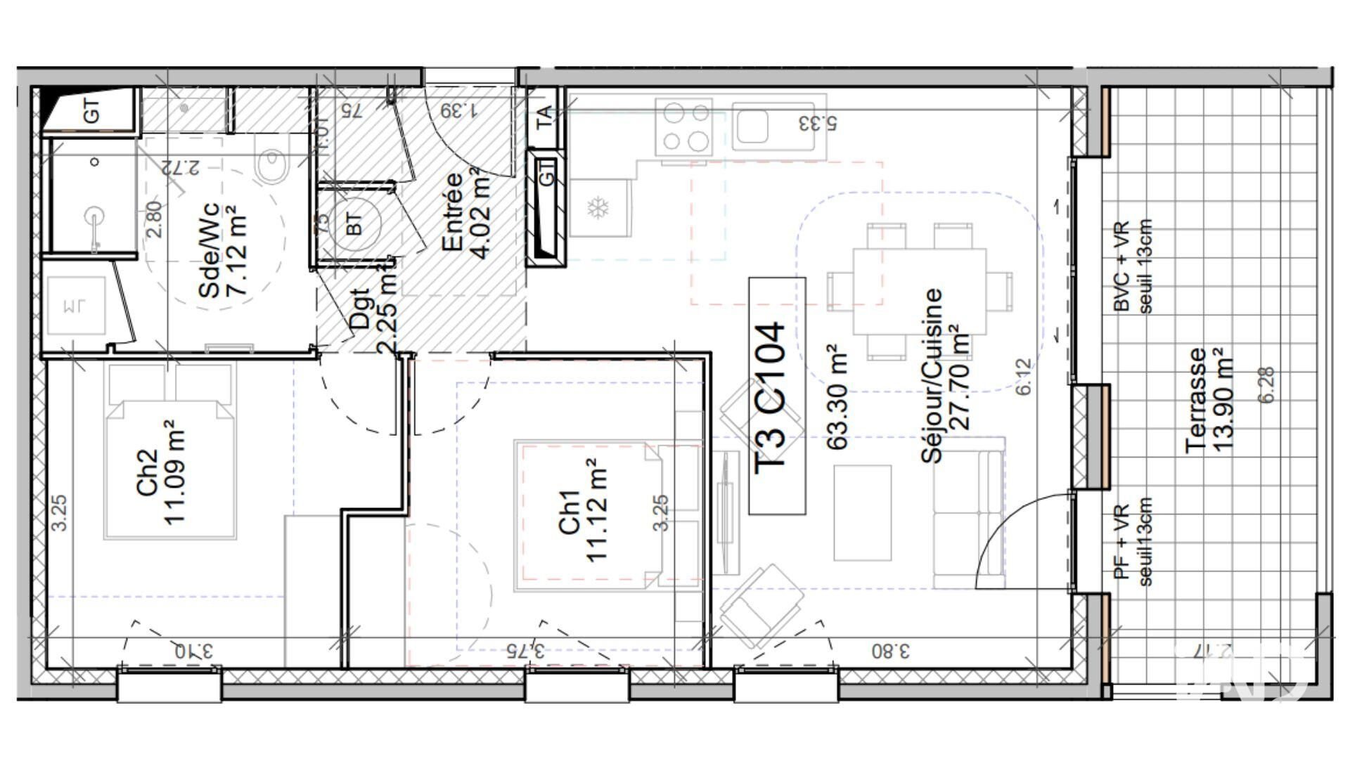Appartement à vendre, 63m², Le Touvet