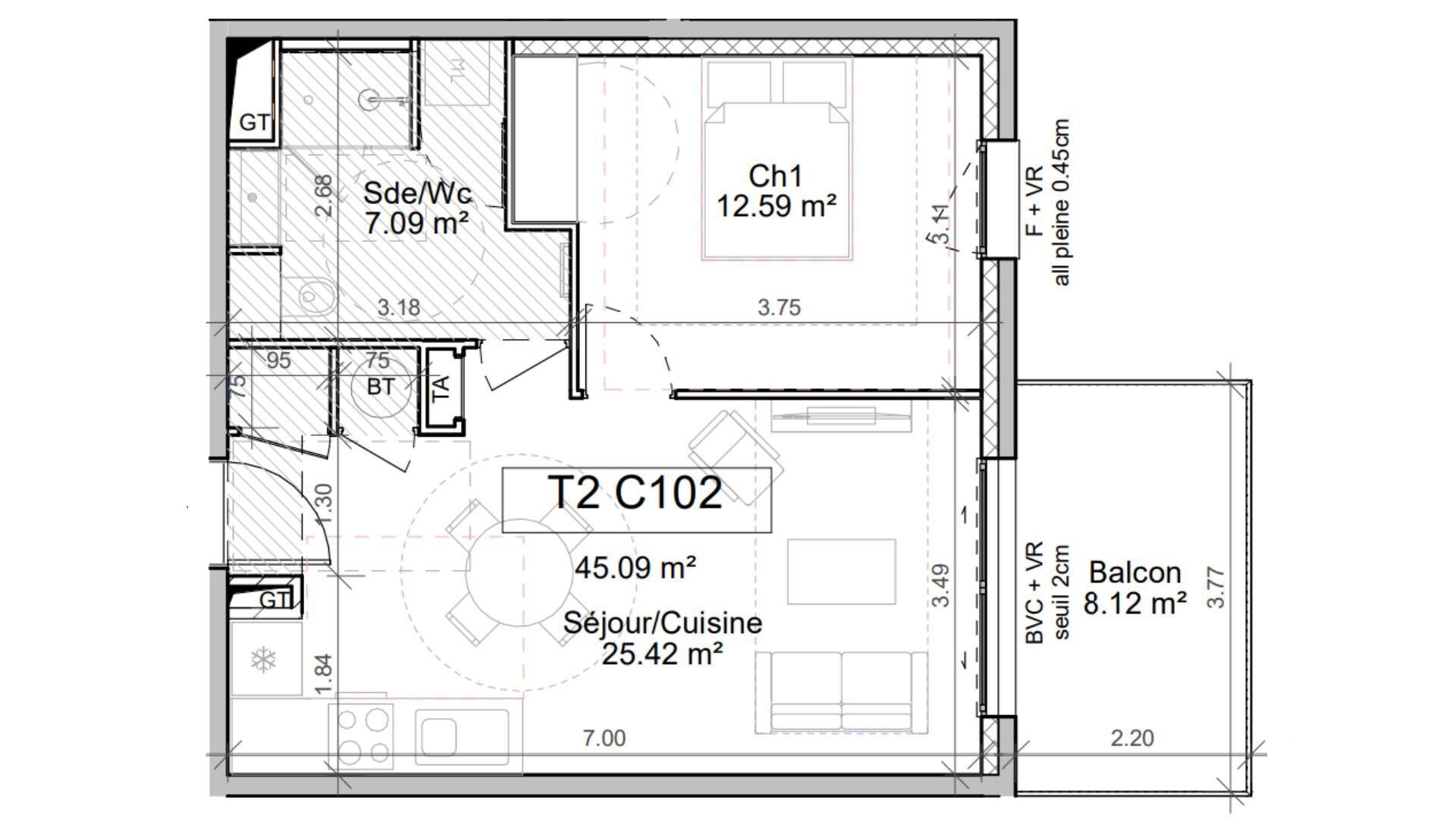 Appartement à vendre, 45m², Le Touvet