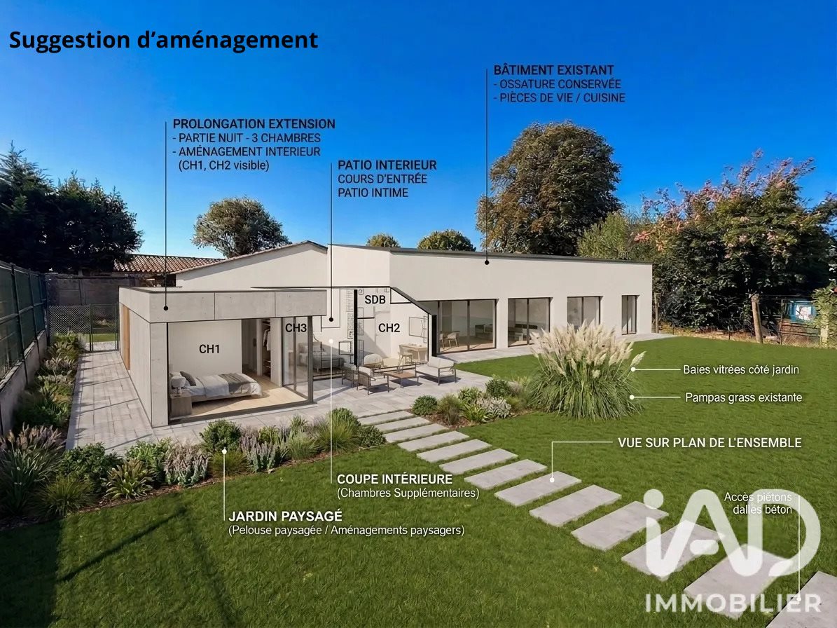 Maison à vendre, 55m², Langon