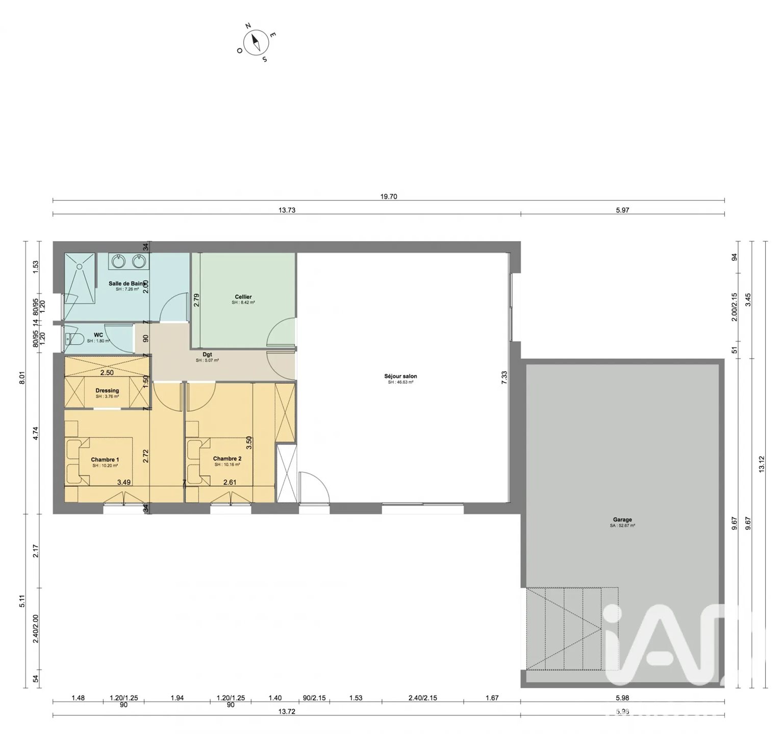 Maison à vendre, 55m², Langon