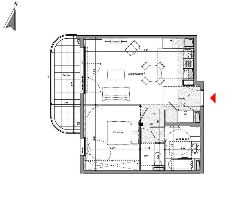 Appartement à vendre, 49m², Monteux