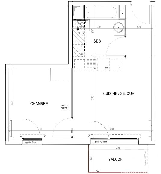 Appartement à vendre, 36m², Tourcoing