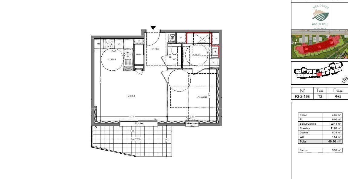Appartement à vendre, 46m², Sassenage