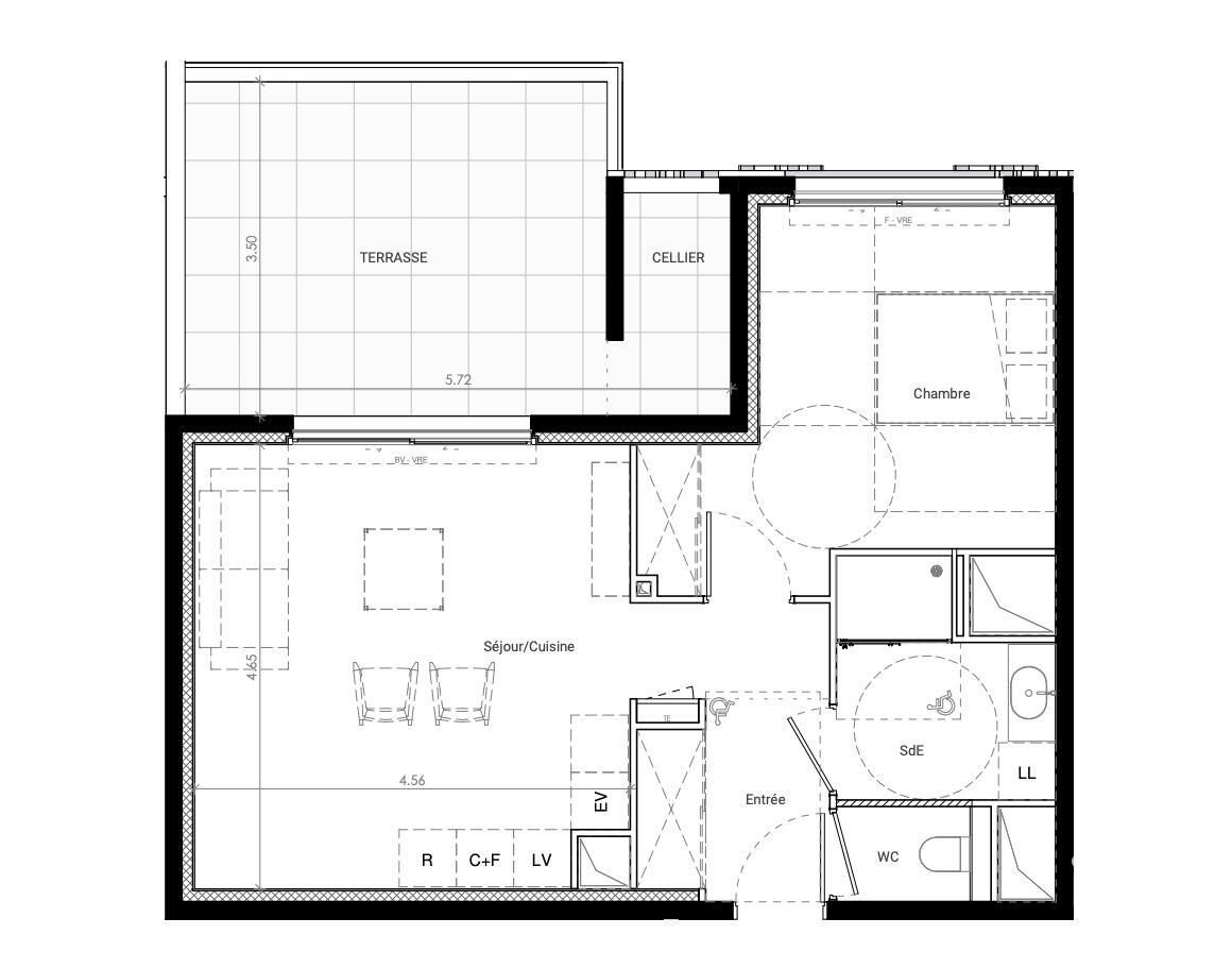 Appartement à vendre, 47m², Baillargues